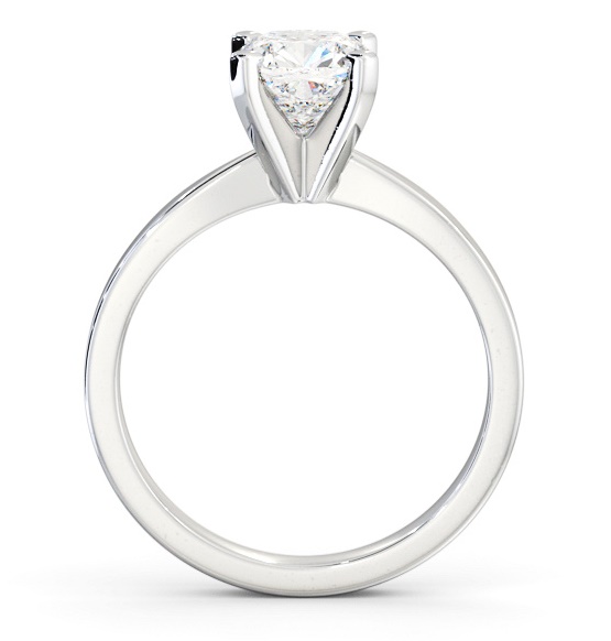 Cushion Diamond Square Prongs Engagement Ring 18K White Gold Solitaire ENCU22_WG_THUMB1 