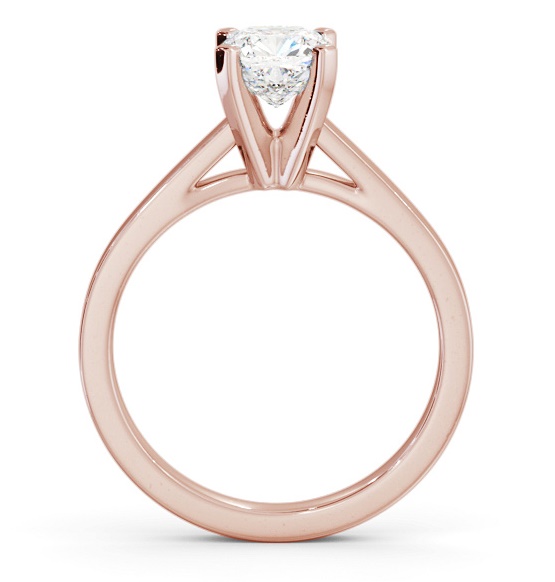 Cushion Diamond High Setting Engagement Ring 9K Rose Gold Solitaire ENCU23_RG_THUMB1
