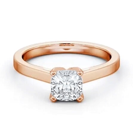 Cushion Diamond High Setting Engagement Ring 18K Rose Gold Solitaire ENCU23_RG_THUMB1