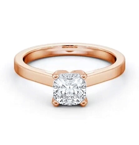 Cushion Diamond High Setting Engagement Ring 18K Rose Gold Solitaire ENCU23_RG_THUMB2 