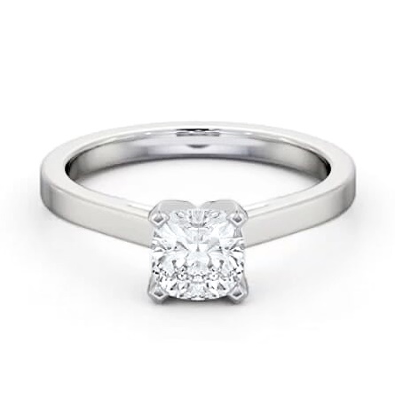 Cushion Diamond High Setting Engagement Ring Platinum Solitaire ENCU23_WG_THUMB2 