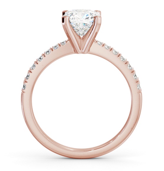 Cushion Diamond 4 Prong Engagement Ring 9K Rose Gold Solitaire ENCU23S_RG_THUMB1 