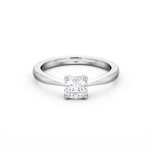 Cushion Diamond Engagement Ring 18K White Gold Solitaire - Morgan ENCU26_WG_HAND