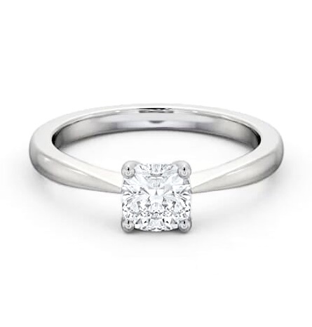 Cushion Diamond Low Setting Engagement Ring 18K White Gold Solitaire ENCU26_WG_THUMB2 