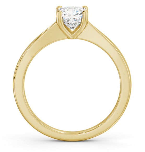 Cushion Diamond Low Setting Engagement Ring 18K Yellow Gold Solitaire ENCU26_YG_THUMB1 