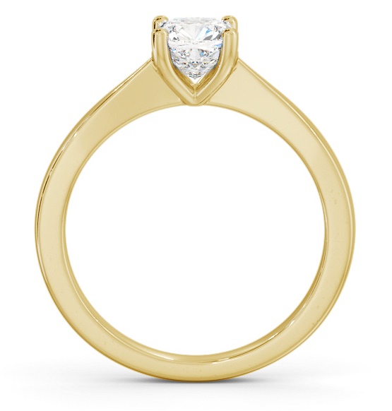 Cushion Diamond Low Setting Engagement Ring 18K Yellow Gold Solitaire ENCU26_YG_THUMB1 