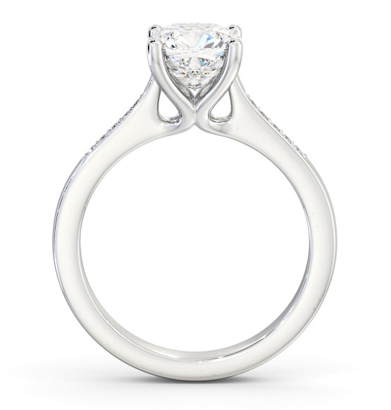 Cushion Diamond Elevated Setting Ring 18K White Gold Solitaire ENCU28S_WG_THUMB1 