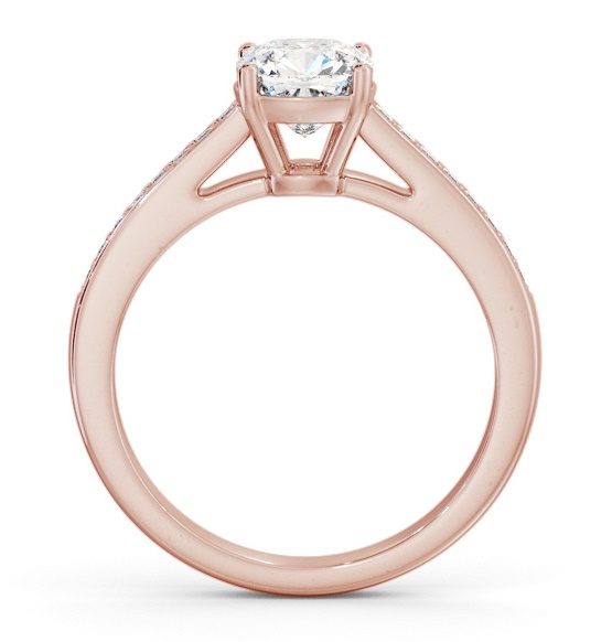 Cushion Diamond Box Style Setting Ring 18K Rose Gold Solitaire ENCU29S_RG_THUMB1 