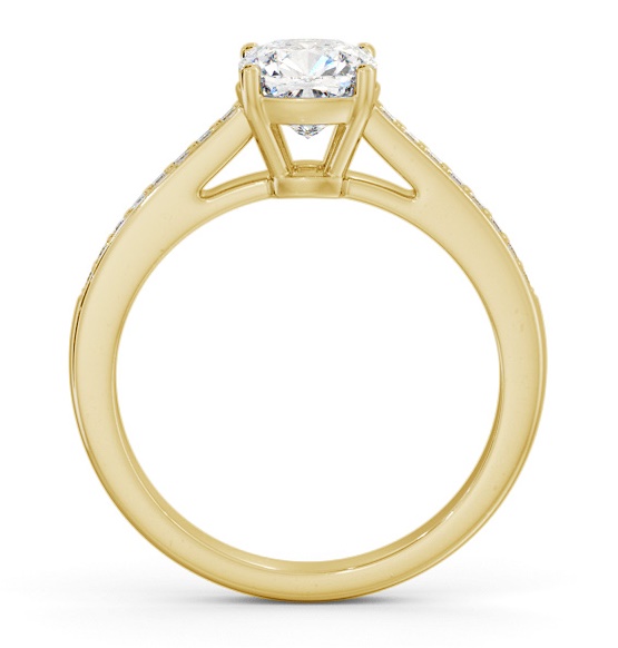Cushion Diamond Box Style Setting Ring 9K Yellow Gold Solitaire ENCU29S_YG_THUMB1 