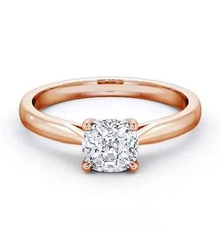 Cushion Diamond 4 Prong Engagement Ring 9K Rose Gold Solitaire ENCU2_RG_THUMB2 