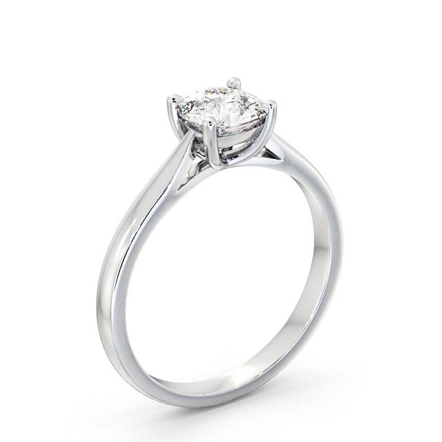 Cushion Diamond Engagement Ring 9K White Gold Solitaire - Helena ENCU2_WG_HAND