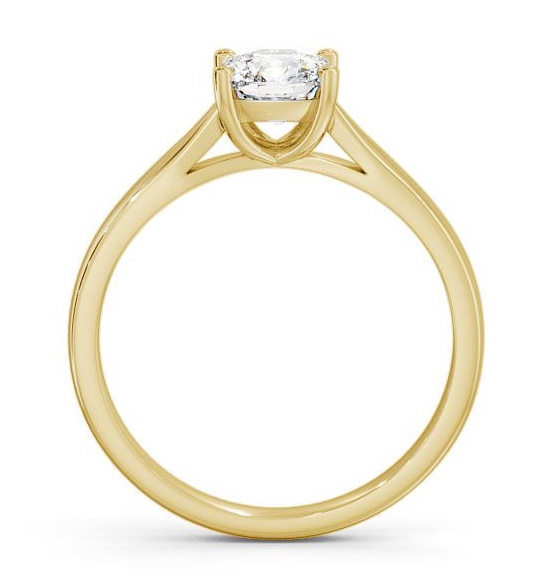 Cushion Diamond 4 Prong Engagement Ring 18K Yellow Gold Solitaire ENCU2_YG_THUMB1 
