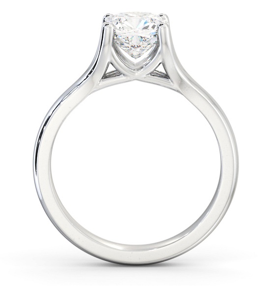 Cushion Diamond Split Trellis Design Engagement Ring 9K White Gold Solitaire ENCU31_WG_THUMB1