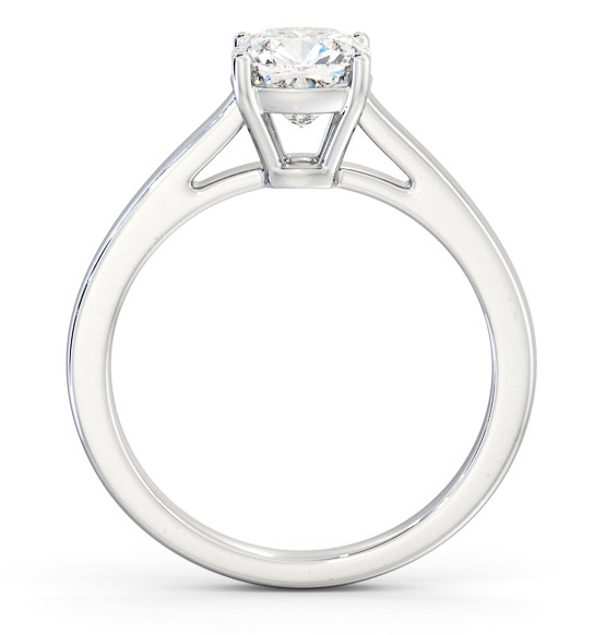 Cushion Diamond Box Style Setting Engagement Ring Palladium Solitaire ENCU34_WG_THUMB1 