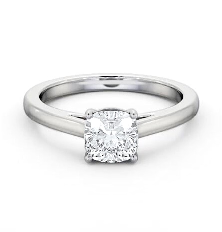 Cushion Diamond Box Style Setting Engagement Ring Palladium Solitaire ENCU34_WG_THUMB2 