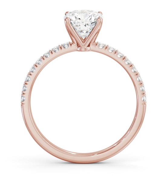 Cushion Diamond 4 Prong Engagement Ring 18K Rose Gold Solitaire ENCU34S_RG_THUMB1 