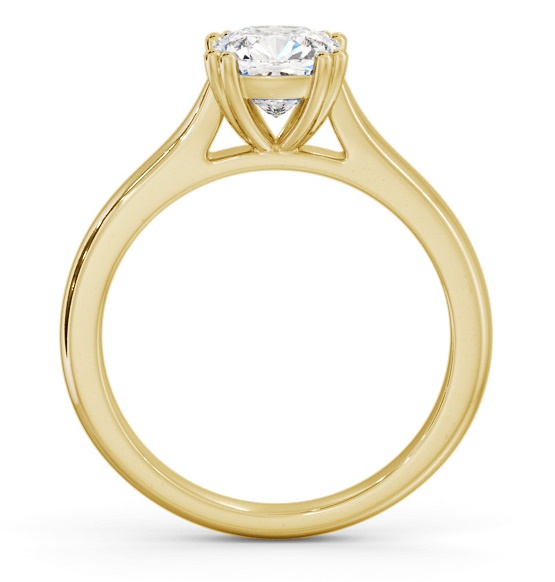 Cushion Diamond 8 Prong Engagement Ring 9K Yellow Gold Solitaire ENCU35_YG_THUMB1 
