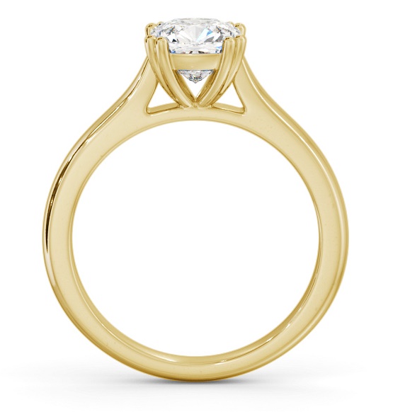 Cushion Diamond 8 Prong Engagement Ring 18K Yellow Gold Solitaire ENCU35_YG_THUMB1 