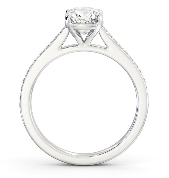 Cushion Diamond 4 Prong Engagement Ring Palladium Solitaire ENCU35S_WG_THUMB1 