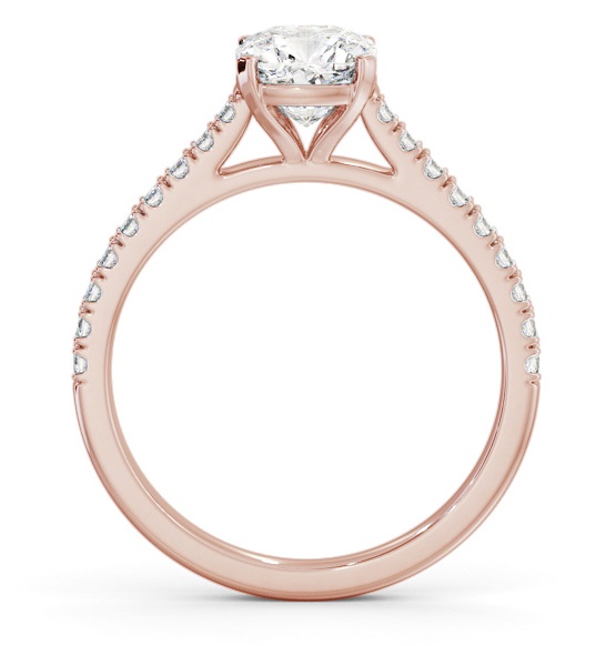 Cushion Diamond 4 Prong Engagement Ring 18K Rose Gold Solitaire ENCU36S_RG_THUMB1 