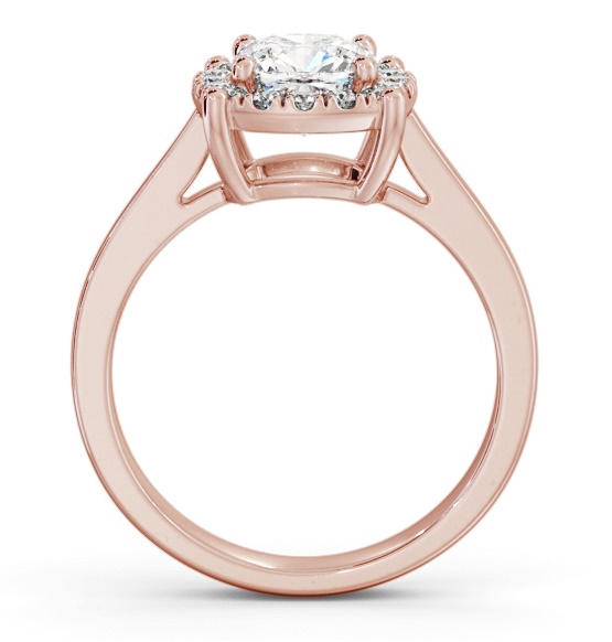 Halo Cushion Diamond Cluster Engagement Ring 9K Rose Gold ENCU37_RG_THUMB1 