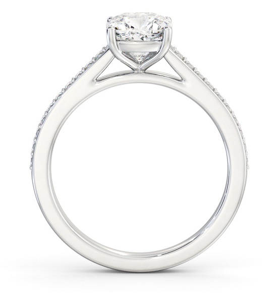 Cushion Diamond 4 Prong Engagement Ring Palladium Solitaire ENCU37S_WG_THUMB1 