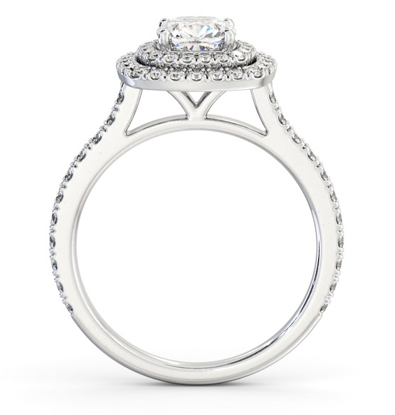Double Halo Cushion Diamond Engagement Ring 18K White Gold ENCU39_WG_THUMB1 