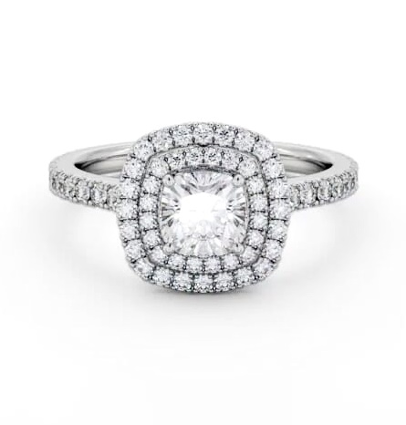 Double Halo Cushion Diamond Engagement Ring Platinum ENCU39_WG_THUMB2 