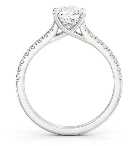 Cushion Diamond Trellis Style Engagement Ring 18K White Gold Solitaire ENCU39S_WG_THUMB1 