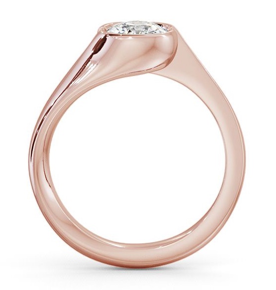 Cushion Diamond Open Bezel Engagement Ring 9K Rose Gold Solitaire ENCU3_RG_THUMB1