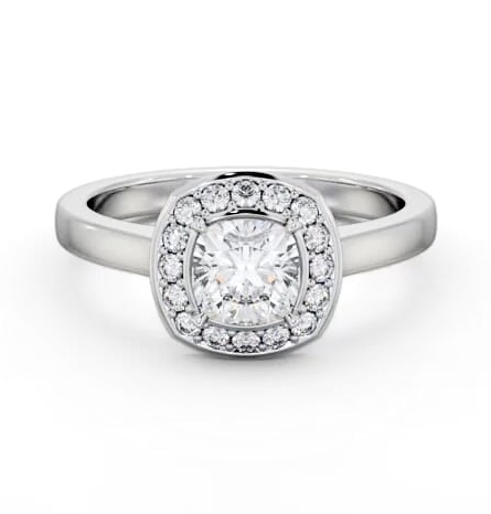 Halo Cushion Diamond Engagement Ring 18K White Gold ENCU40_WG_THUMB2 