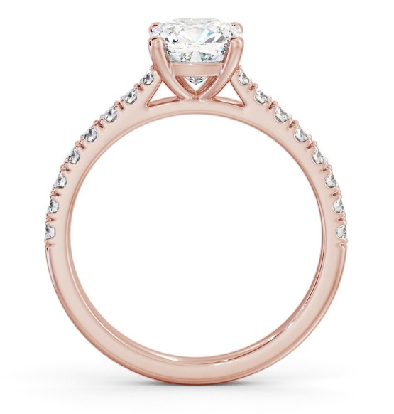 Cushion Diamond 4 Prong Engagement Ring 18K Rose Gold Solitaire ENCU41S_RG_THUMB1 