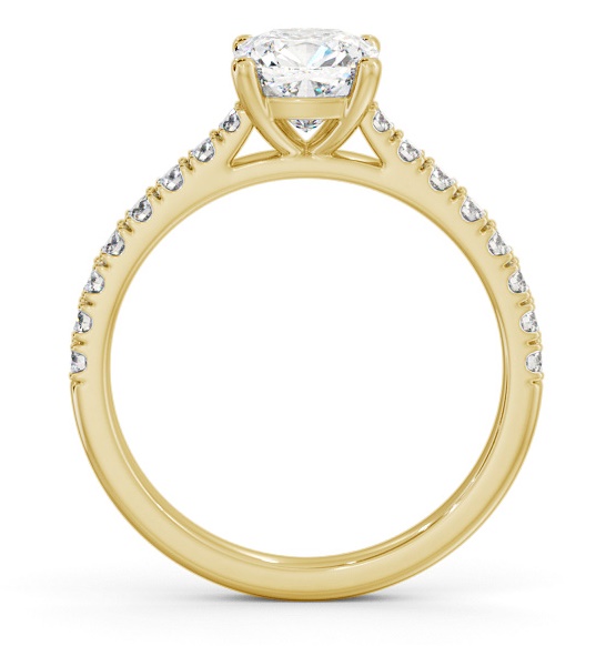 Cushion Diamond 4 Prong Engagement Ring 9K Yellow Gold Solitaire ENCU41S_YG_THUMB1 