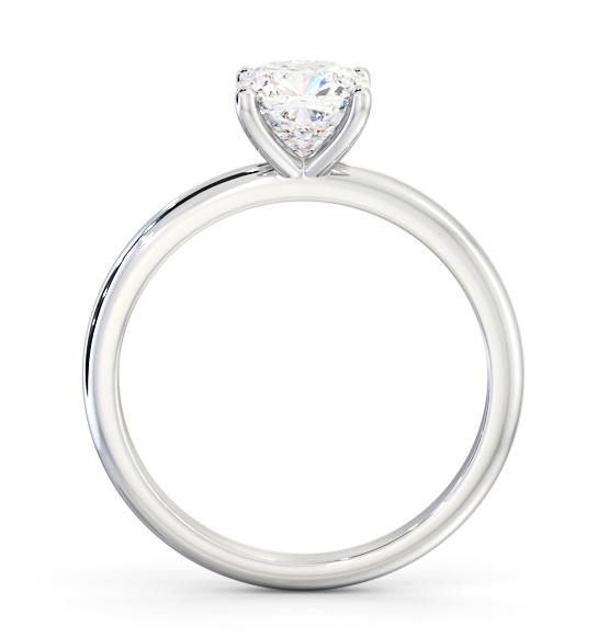Cushion Diamond Sleek 4 Prong Engagement Ring Palladium Solitaire ENCU43_WG_THUMB1 