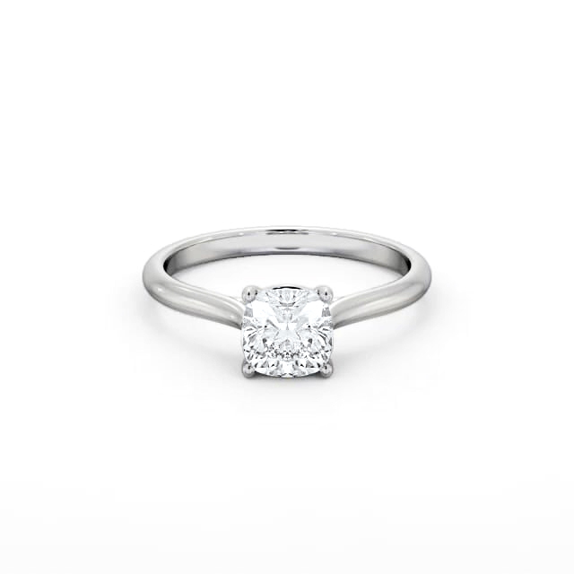 Cushion Diamond Engagement Ring Palladium Solitaire - Layton ENCU45_WG_HAND