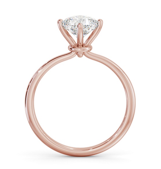 Cushion Diamond Dainty 4 Prong Engagement Ring 9K Rose Gold Solitaire ENCU46_RG_THUMB1 