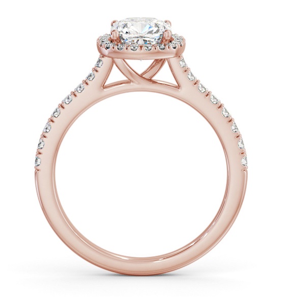 Halo Cushion Diamond Classic Engagement Ring 9K Rose Gold ENCU47_RG_THUMB1 