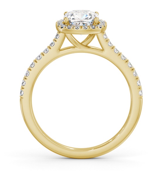Halo Cushion Diamond Classic Engagement Ring 9K Yellow Gold ENCU47_YG_THUMB1 