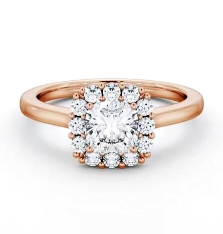 Halo Cushion Diamond Elegant Style Engagement Ring 18K Rose Gold ENCU48_RG_THUMB2 