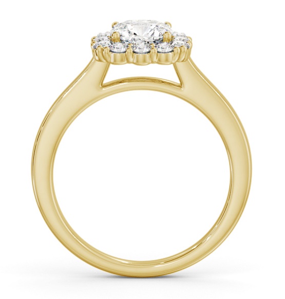Halo Cushion Diamond Elegant Style Engagement Ring 18K Yellow Gold ENCU48_YG_THUMB1 