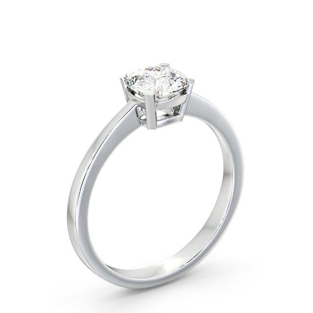 Cushion Diamond Engagement Ring Palladium Solitaire - Eleena ENCU4_WG_HAND