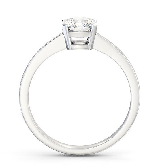 Cushion Diamond Box Setting Engagement Ring 18K White Gold Solitaire ENCU4_WG_THUMB1 