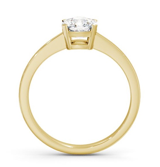 Cushion Diamond Box Setting Engagement Ring 18K Yellow Gold Solitaire ENCU4_YG_THUMB1 