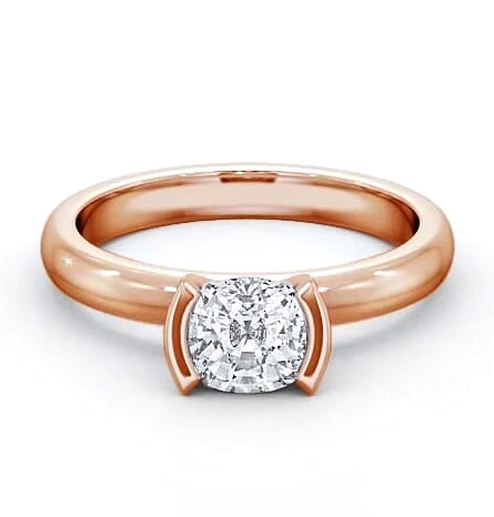 Cushion Diamond East West Tension Set Ring 18K Rose Gold Solitaire ENCU5_RG_THUMB2 