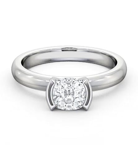 Cushion Diamond East West Tension Set Ring 18K White Gold Solitaire ENCU5_WG_THUMB2 