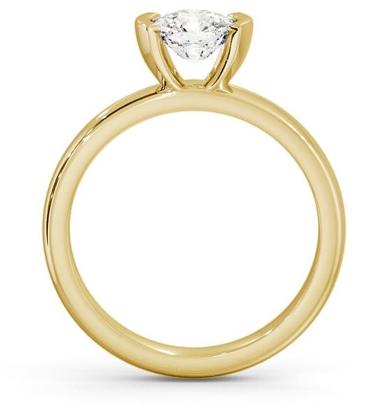 Cushion Diamond East West Tension Set Engagement Ring 18K Yellow Gold Solitaire ENCU5_YG_THUMB1