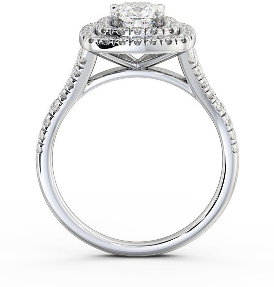 Halo Cushion Diamond Double Row Engagement Ring Platinum ENCU7_WG_THUMB1