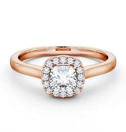 Halo Cushion Diamond Classic Engagement Ring 18K Rose Gold ENCU8_RG_THUMB2 