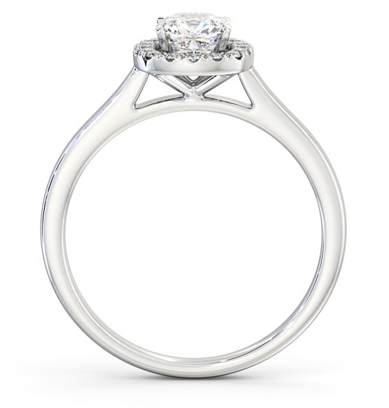 Halo Cushion Diamond Classic Engagement Ring 18K White Gold ENCU8_WG_THUMB1 