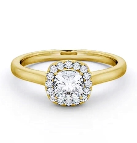 Halo Cushion Diamond Classic Engagement Ring 18K Yellow Gold ENCU8_YG_THUMB2 